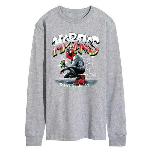 Marvel Spider-Man - Miles Morales Spray Paint - Men's Long Sleeve Graphic T-Shirt