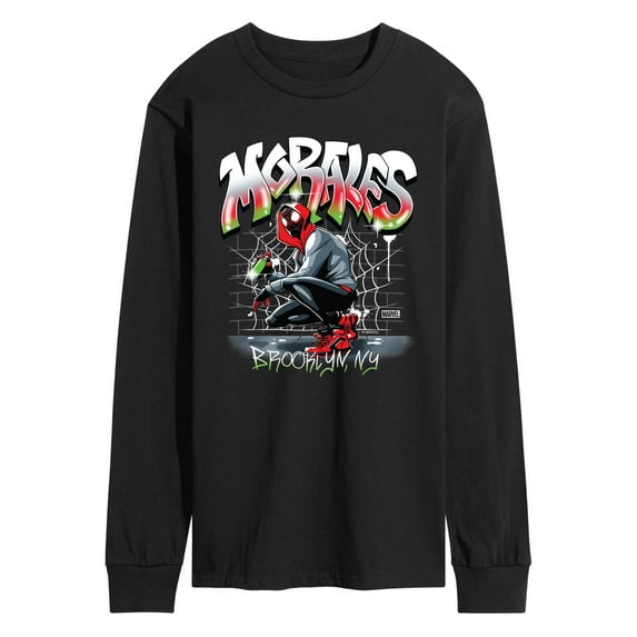 Marvel Spider-Man - Miles Morales Spray Paint - Men's Long Sleeve Graphic T-Shirt
