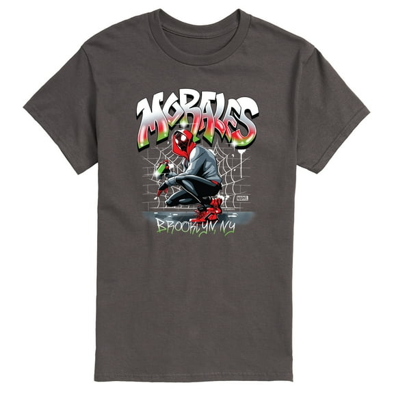 Marvel Spider-Man - Miles Morales Spray Paint - Men's Short Sleeve Graphic T-Shirt