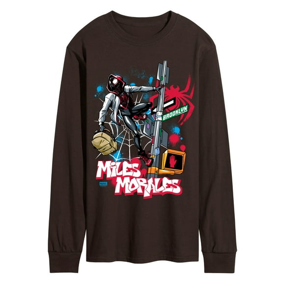 Marvel - Spider-Man Miles Morales Street - Men's Long Sleeve Graphic T-Shirt