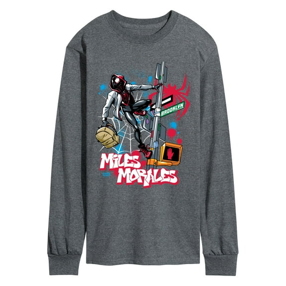 Marvel - Spider-Man Miles Morales Street - Men's Long Sleeve Graphic T-Shirt