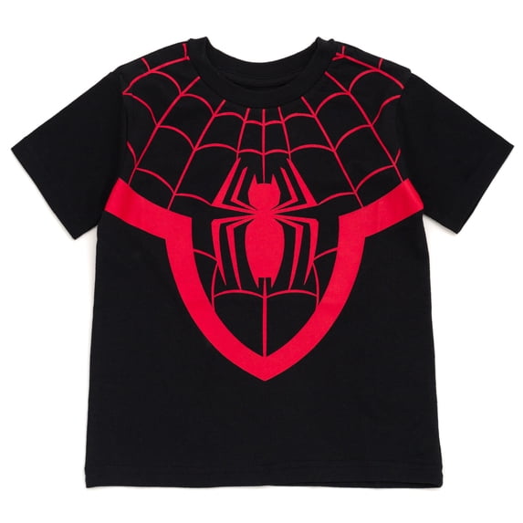 Marvel Spider-Man Toddler Boy or Girl Cosplay Short Sleeve T-Shirt Classic Black Miles