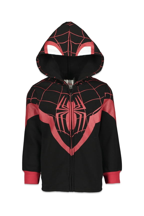 Spider-Man Miles Morales Toddler Boys Zip Up Hoodie Toddler to Big Kid