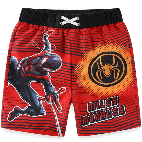 Marvel Spider-Man Miles Morales UPF 50+ Swim Trunks Bathing Suit (Boys), Sizes 4-12