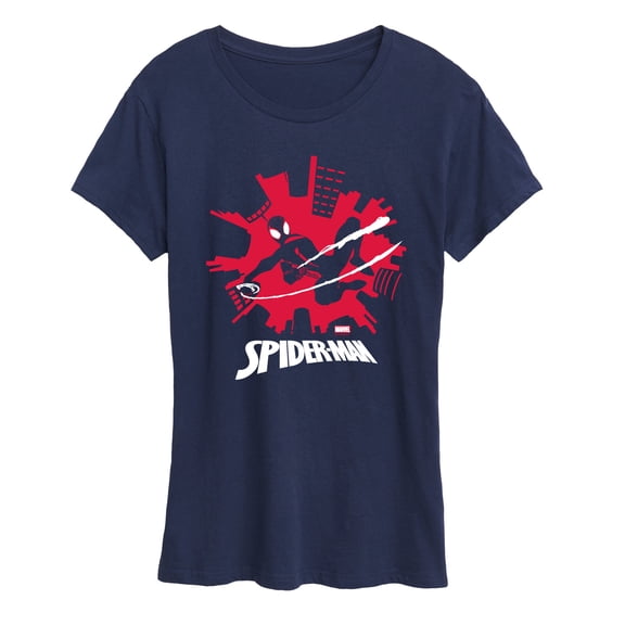 Marvel - Spider-Man Miles Skyline  - Women's Short Sleeve Graphic T-Shirt