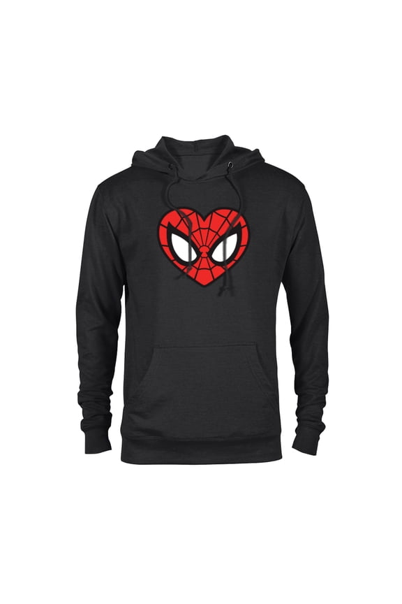 Spider-Man Modern Heart Mask Logo - Pullover Hoodie for Adults - Customized-Black