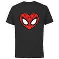 thumbnail image 1 of Marvel Spider-Man Modern Heart Mask Logo - Short Sleeve Cotton T-Shirt for Adults - Customized-Black, 1 of 5