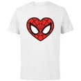 thumbnail image 1 of Marvel Spider-Man Modern Heart Mask Logo - Short Sleeve Cotton T-Shirt for Adults - Customized-White, 1 of 5