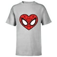 thumbnail image 1 of Marvel Spider-Man Modern Heart Mask Logo - Short Sleeve T-Shirt for Kids - Customized-Athletic Heather, 1 of 5