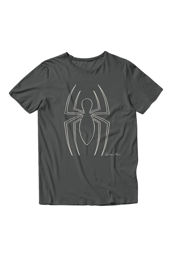 Spider-Man Neon Web Icon Men's T Shirt (Charcoal, S-XXXL)