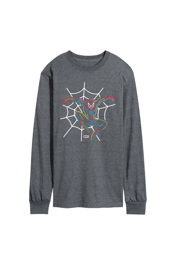 - Spider-Man Neon Web - Men's Long Sleeve Graphic T-Shirt