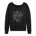 thumbnail image 1 of Marvel - Spider-Man Neon Web - Women's French Terry Long Sleeve Pullover, 1 of 4
