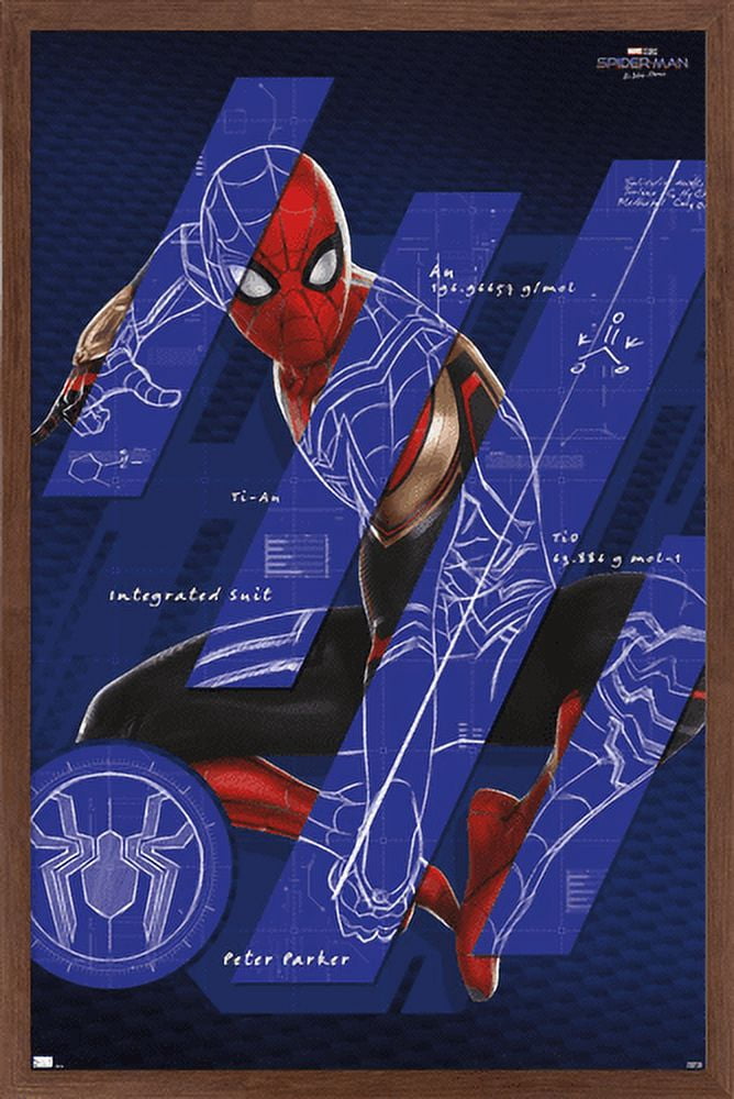 Marvel Spider-Man: No Way Home - Bars Wall Poster, 14.725" x 22.375", Framed