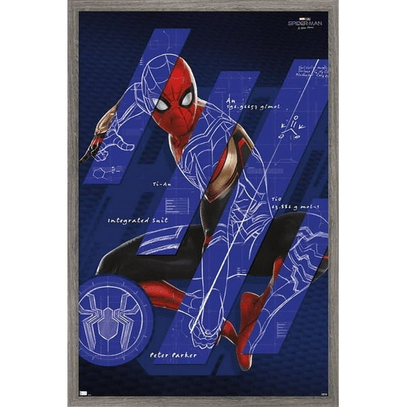Marvel Spider-Man: No Way Home - Bars Wall Poster, 14.725" x 22.375", Framed