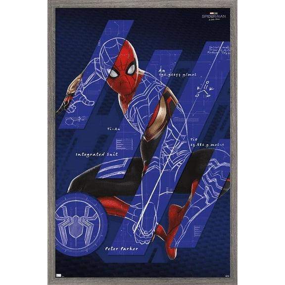 Marvel Spider-Man: No Way Home - Bars Wall Poster, 22.375" x 34", Framed