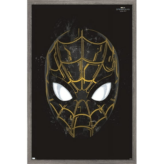 Marvel Spider-Man: No Way Home - Black Mask Wall Poster, 14.725" x 22.375", Framed