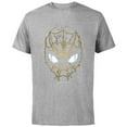 thumbnail image 1 of Marvel Spider-Man: No Way Home Black and Gold Mask - Short Sleeve Cotton T-Shirt for Adults - Customized-Athletic Heather, 1 of 5