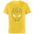 thumbnail image 1 of Marvel Spider-Man: No Way Home Black and Gold Mask - Short Sleeve Cotton T-Shirt for Adults - Customized-Yellow, 1 of 5