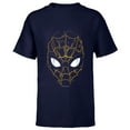thumbnail image 1 of Marvel Spider-Man: No Way Home Black and Gold Mask - Short Sleeve T-Shirt for Kids – Customized-Navy, 1 of 5