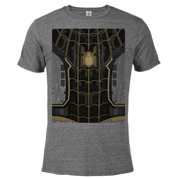 Marvel Spider-Man No Way Home Black and Gold - Short Sleeve Blended T-Shirt for Adults – Customized-Dark Heather