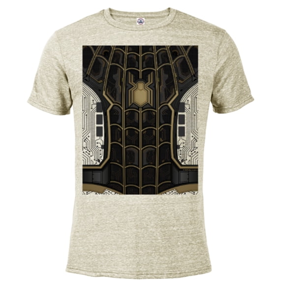 Marvel Spider-Man No Way Home Black and Gold - Short Sleeve Blended T-Shirt for Adults – Customized-Yellow