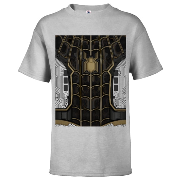 Marvel Spider-Man No Way Home Black and Gold - Short Sleeve T-Shirt for Kids – Customized-Athletic Heather