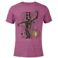 thumbnail image 1 of Marvel Spider-Man: No Way Home Black and Gold Suit in Action - Short Sleeve Blended T-Shirt for Adults – Customized-Purple, 1 of 5