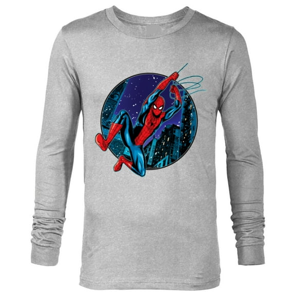 Marvel Spider-Man: No Way Home City Swing - Long Sleeve T-Shirt for Men - Customized-Athletic Heather