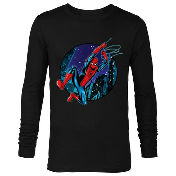 Marvel Spider-Man: No Way Home City Swing - Long Sleeve T-Shirt for Men - Customized-Black