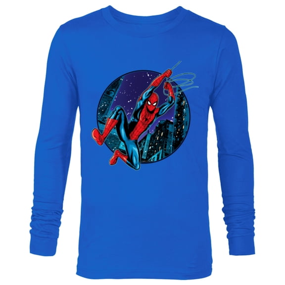 Marvel Spider-Man: No Way Home City Swing - Long Sleeve T-Shirt for Men - Customized-Navy