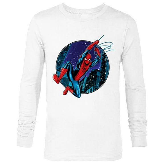 Marvel Spider-Man: No Way Home City Swing - Long Sleeve T-Shirt for Men - Customized-White