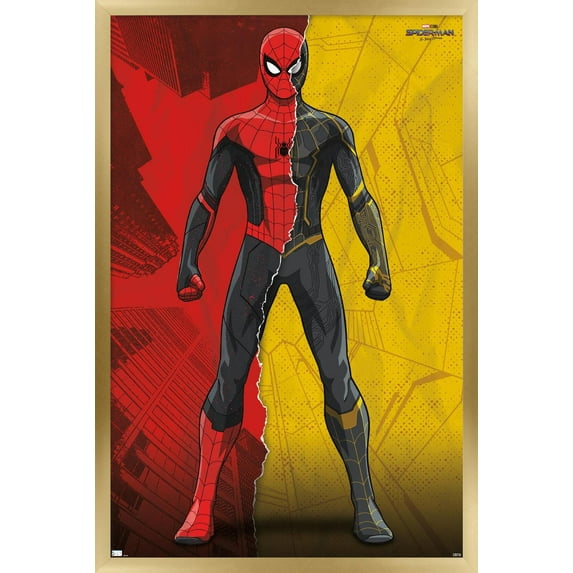 Marvel Spider-Man: No Way Home - Costume Blend Wall Poster, 14.725" x 22.375" Framed