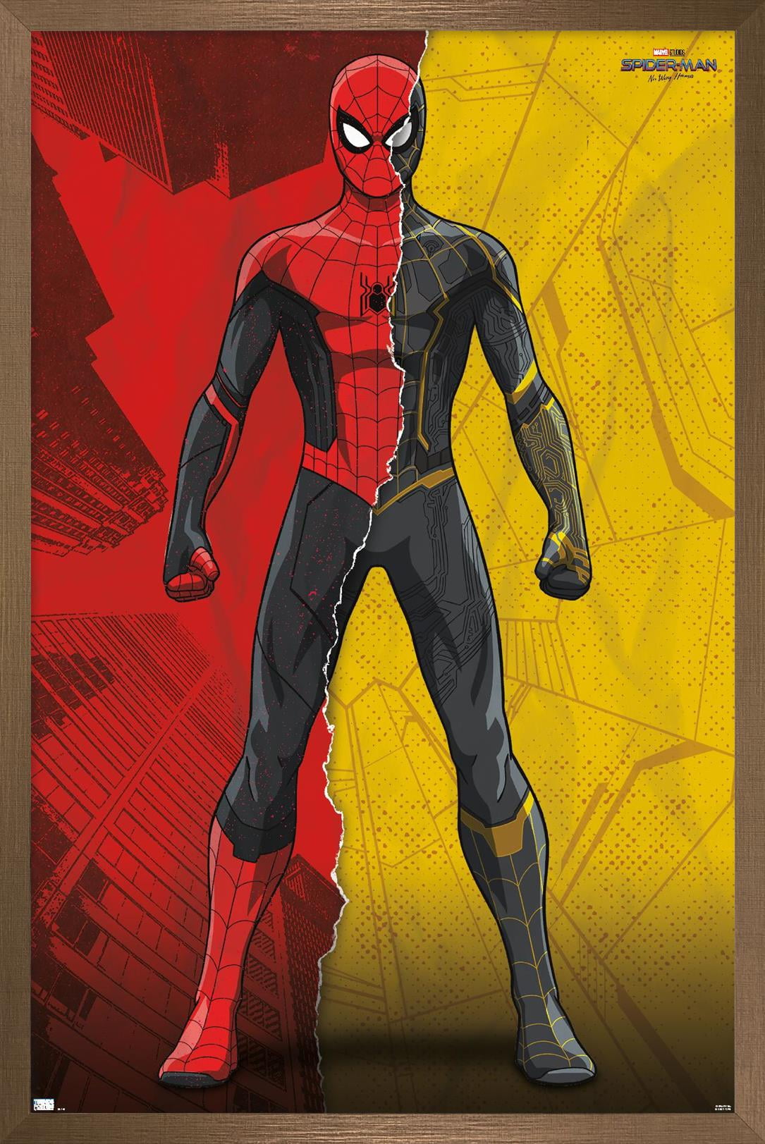 Marvel Spider-Man: No Way Home - Costume Blend Wall Poster, 22.375" x 34" Framed