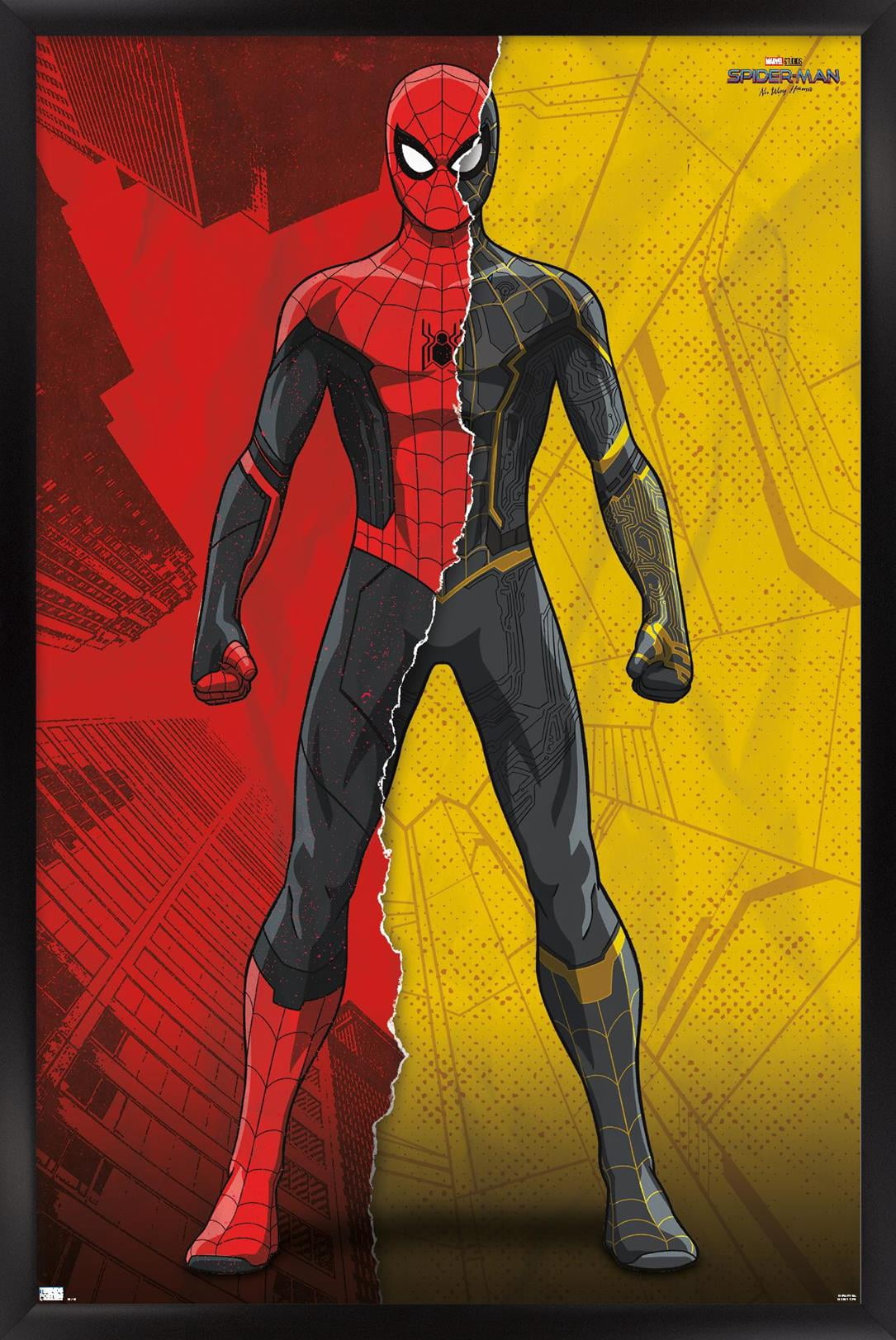 Marvel Spider-Man: No Way Home - Costume Blend Wall Poster, 22.375" x 34" Framed