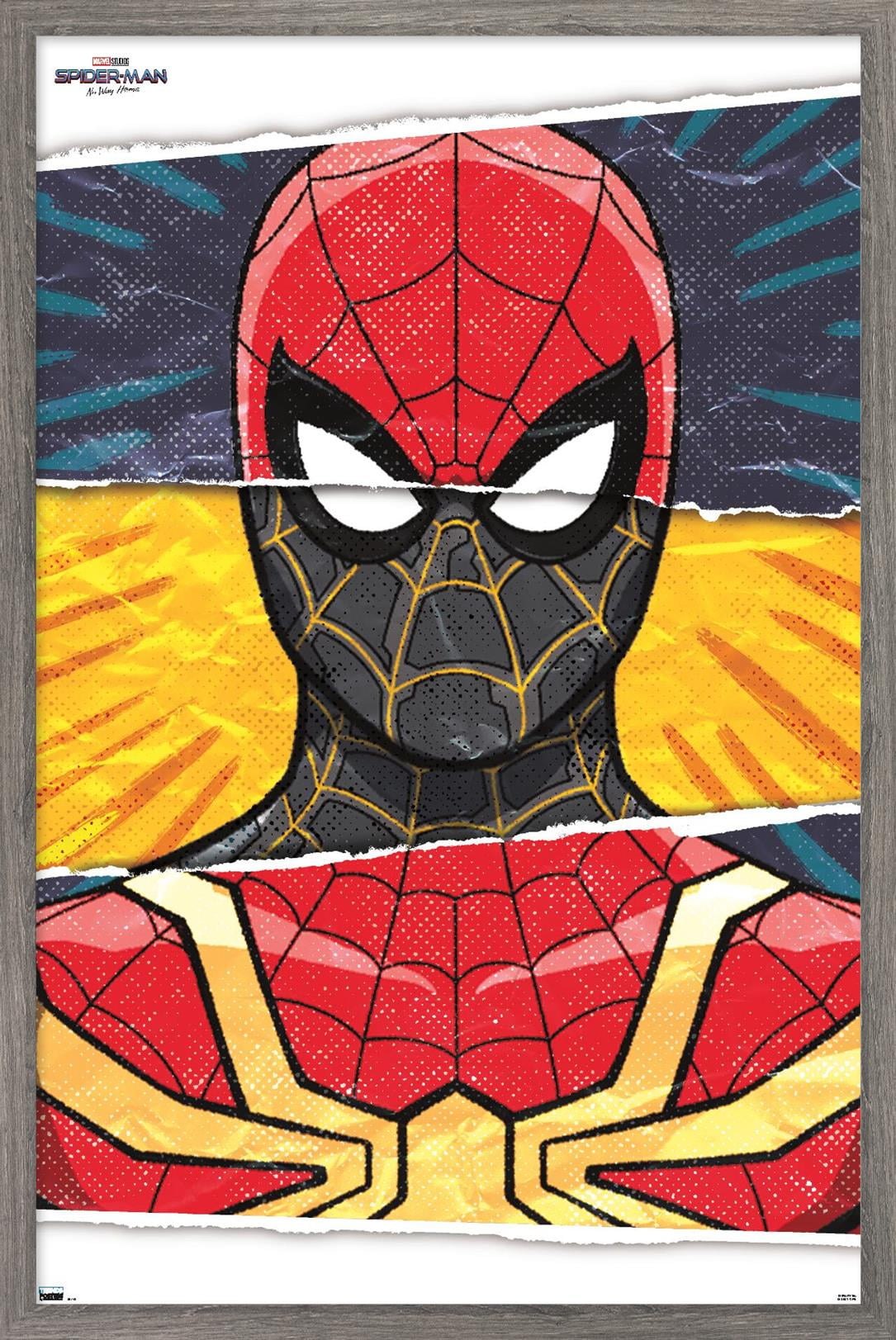 Marvel Spider-Man: No Way Home - Costume Trio 24.25" x 35.75" Framed Poster, by Trends International