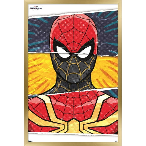 Marvel Spider-Man: No Way Home - Costume Trio Wall Poster, 14.725" x 22.375" Framed