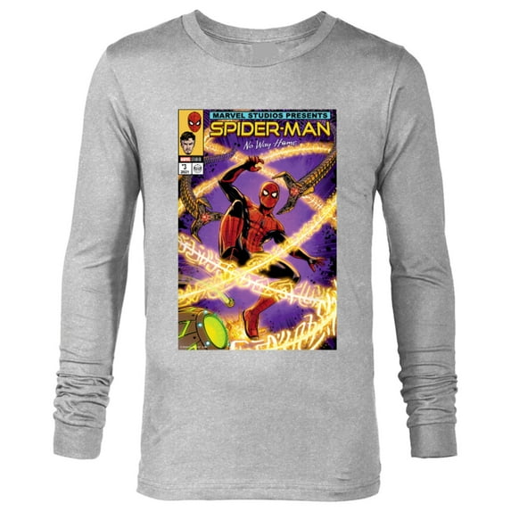 Marvel Spider-Man: No Way Home Doc Ock Comic Cover Homage - Long Sleeve T-Shirt for Men - Customized-Athletic Heather