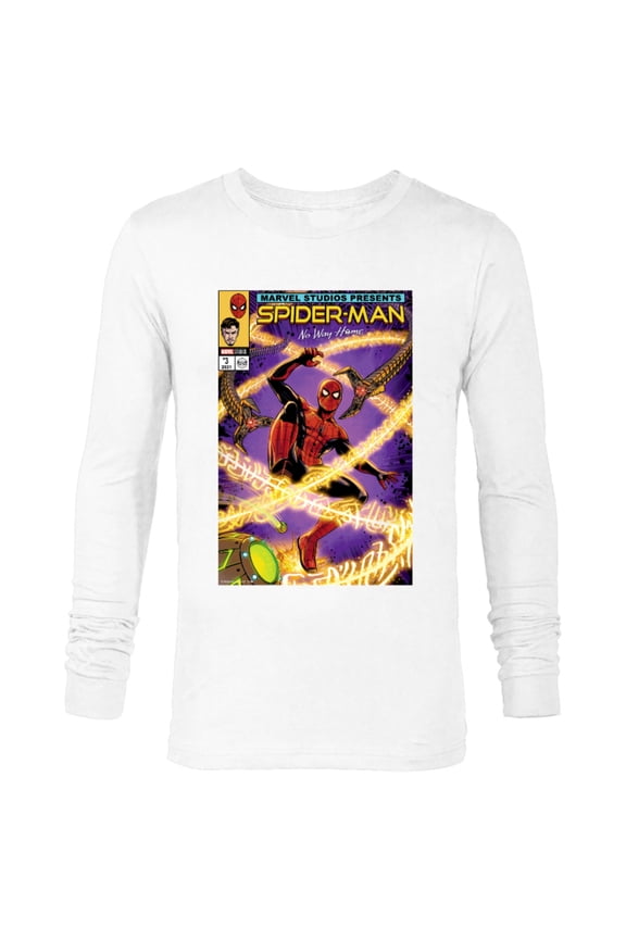 Spider-Man: No Way Home Doc Ock Comic Cover Homage - Long Sleeve T-Shirt for Men - Customized-White