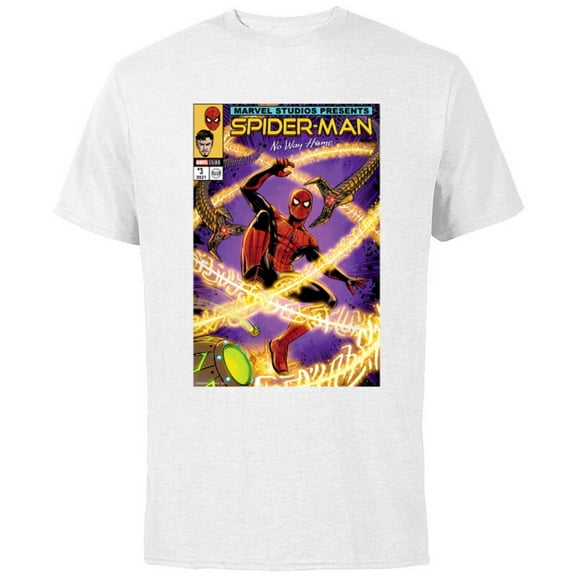 Marvel Spider-Man: No Way Home Doc Ock Comic Cover Homage - Short Sleeve Cotton T-Shirt for Adults - Customized-White