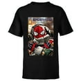thumbnail image 1 of Marvel Spider-Man: No Way Home Doc Ock Hello Peter Comic - Short Sleeve T-Shirt for Kids - Customized-Black, 1 of 5