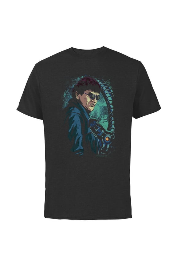 Spider-Man: No Way Home Doc Ock - Short Sleeve Cotton T-Shirt for Adults - Customized-Black