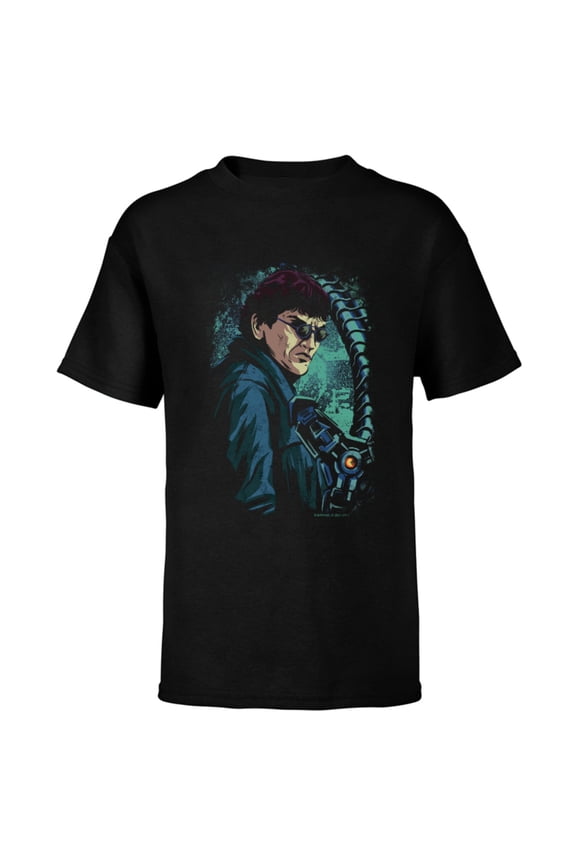 Spider-Man: No Way Home Doc Ock - Short Sleeve T-Shirt for Kids – Customized-Black