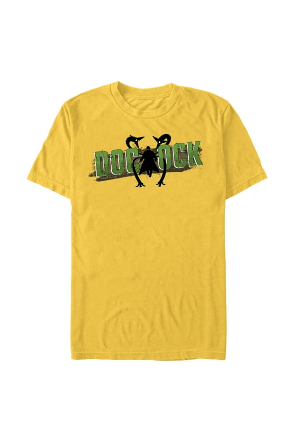 Spider-Man: No Way Home Doc Ock Silhouette Logo - Short Sleeve Blended T-Shirt for Adults - Customized-Yellow