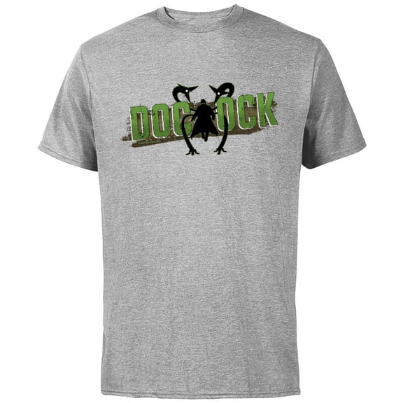 Marvel Spider-Man: No Way Home Doc Ock Silhouette Logo - Short Sleeve Cotton T-Shirt for Adults - Customized-Athletic Heather