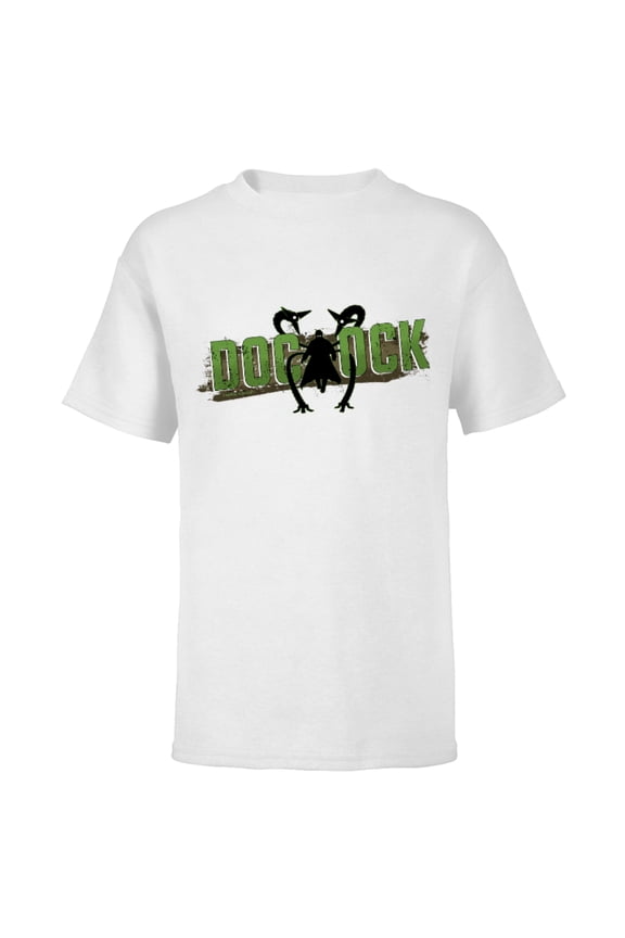 Spider-Man: No Way Home Doc Ock Silhouette Logo - Short Sleeve T-Shirt for Kids - Customized-White
