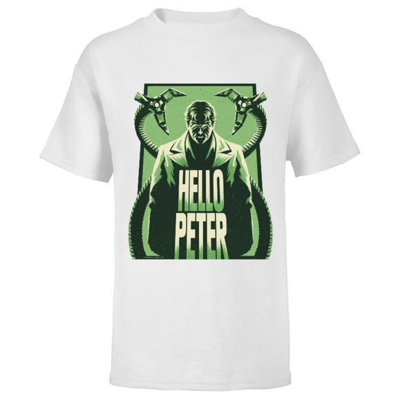 Marvel Spider-Man: No Way Home Doc Ock Tentacles Hello Peter - Short Sleeve T-Shirt for Kids - Customized-White