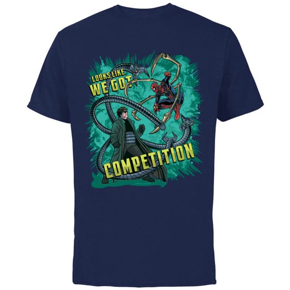 Marvel Spider-Man: No Way Home Doc Ock We Got Competition - Short Sleeve Cotton T-Shirt for Adults - Customized-Navy