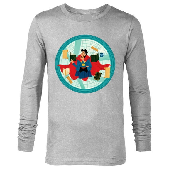Marvel Spider-Man: No Way Home Doctor Strange Cartoon - Long Sleeve T-Shirt for Men - Customized-Athletic Heather