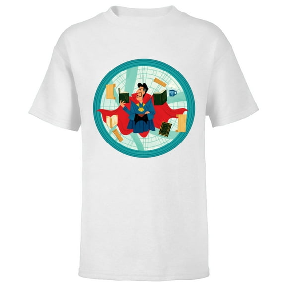 Marvel Spider-Man: No Way Home Doctor Strange Cartoon - Short Sleeve T-Shirt for Kids - Customized-White