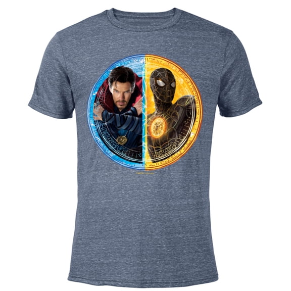 Marvel Spider-Man: No Way Home Doctor Strange Peter Parker - Short Sleeve Blended T-Shirt for Adults – Customized-Navy Heather
